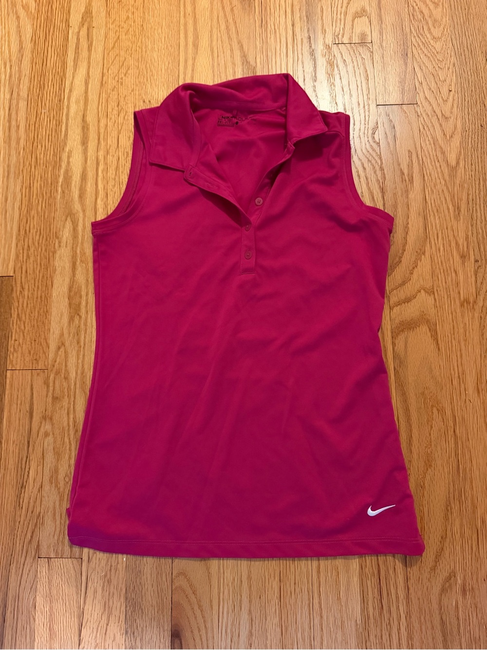 Nike Women's Magenta Sleeveless Polo Tank Top